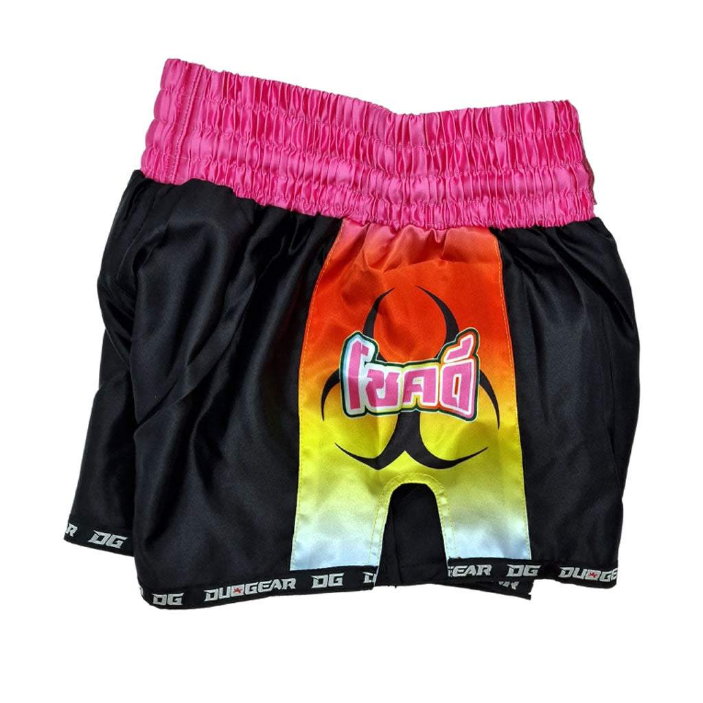 BLACK PINK PRISM MUAY THAI BOXING SHORTS DUO GEAR UK